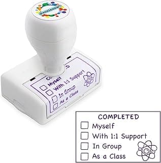 Happy Teacher Checkbox Stamps - Easy Grading, Improved Efficiency - Purple