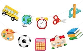 Hooqict Back to School Banner Decorations Welcome Back Party Banner for Bulletin Board First Day of School Office Classroom Party Decorations