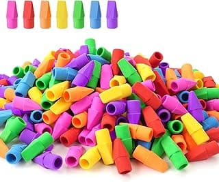 Sooez Erasers, 120 Pack Pencil Top Erasers, Cap Eraser Toppers Bulk 7-Color | Erasers Tops, Latex-Free, No-Smudge, Classroom Must Haves, Back To School Supplies, Teacher Essentials, Party Favor Prizes